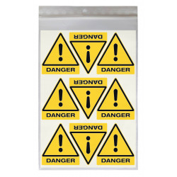 sticker danger W001 pour sécurité au travail