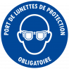 Sticker port de lunettes de protection obligatoire – autocollant sécurité EPI