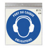 Sticker port du casque auditif obligatoire – autocollant prévention des risques professionnels