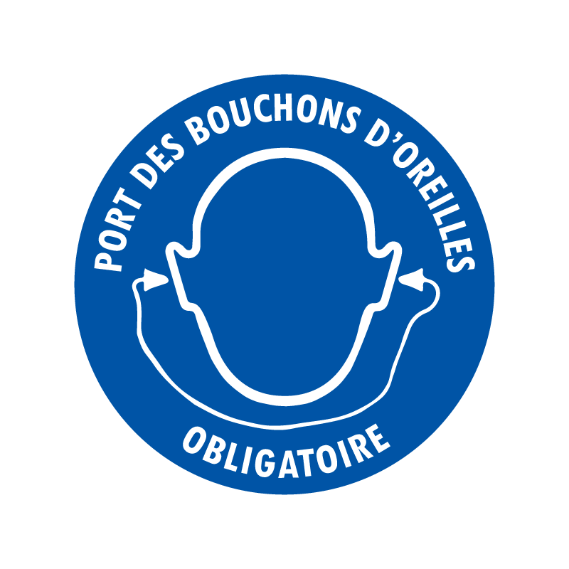 Sticker port des bouchons d’oreille obligatoire – prévention risques auditifs