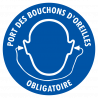 Sticker port des bouchons d’oreille obligatoire – prévention risques auditifs