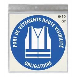 Sticker port de vêtements haute visibilité obligatoire – autocollant sécurité au travail