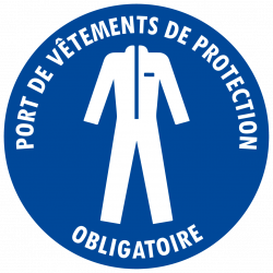 Sticker port de vêtements de travail obligatoire – pictogramme EPI chantiers quais logistique