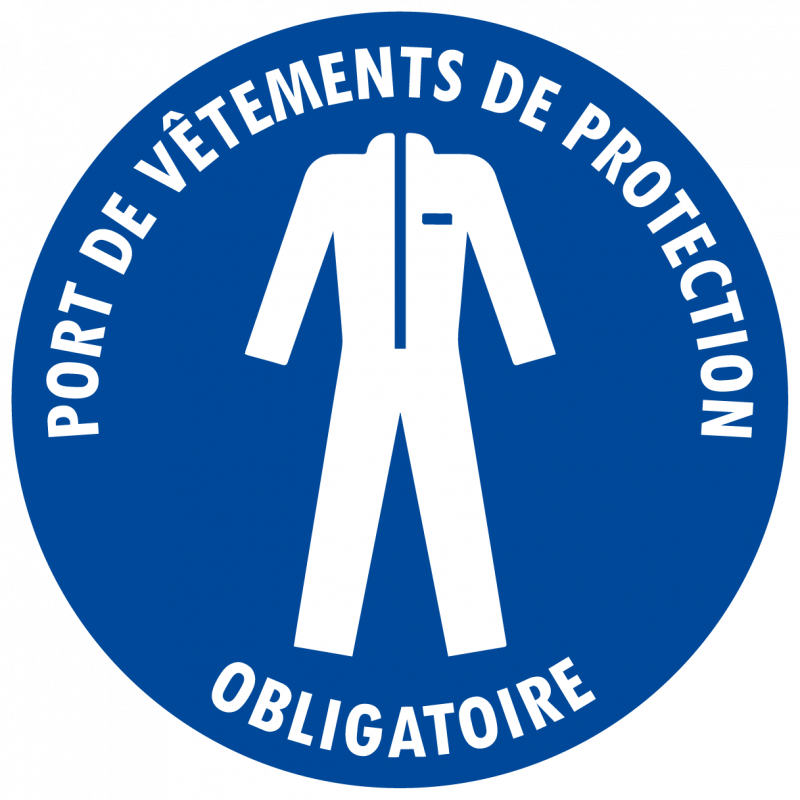 Sticker port de vêtements de travail obligatoire – pictogramme EPI chantiers quais logistique