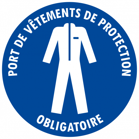 Sticker port de vêtements de travail obligatoire – pictogramme EPI chantiers quais logistique