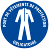 Sticker port de vêtements de travail obligatoire – pictogramme EPI chantiers quais logistique
