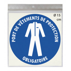 Sticker port de vêtements de travail obligatoire – autocollant prévention des risques professionnels