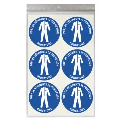 autocollant port de vêtements de travail obligatoire – santé et sécurité au travail