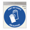 Sticker port des gants obligatoire – autocollant sécurité au travail