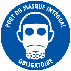 Sticker port du masque intégral– pictogramme EPI laboratoires logistique