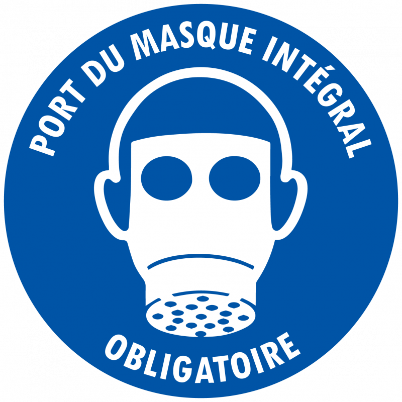Sticker port du masque intégral– pictogramme EPI laboratoires logistique