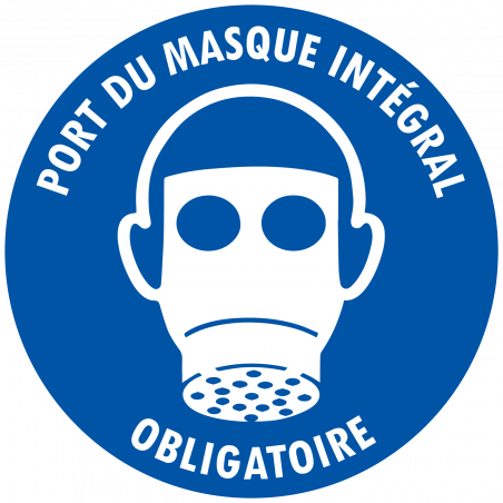 Sticker port du masque intégral– pictogramme EPI laboratoires logistique