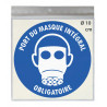Sticker port du masque intégral – autocollant sécurité au travail