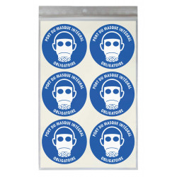 autocollant port du masque intégral obligatoire – santé et sécurité au travail