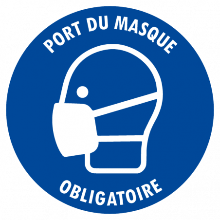 Sticker port du masque obligatoire– pictogramme EPI laboratoires logistique