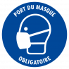 Sticker port du masque obligatoire– pictogramme EPI laboratoires logistique