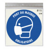 Sticker port du masque obligatoire – autocollant prévention des risques respiratoires professionnels