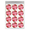Étiquettes Bonne fête Maman Roses – Lot de 36 Stickers Ronds Ø35 mm