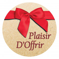 étiquette adhésive PLAISIR D'OFFRIR