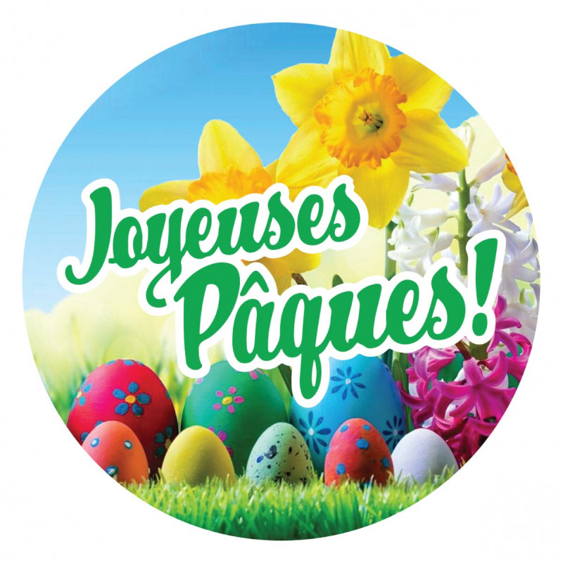 étiquettes adhésives pour paquet cadeau joyeuses pâques