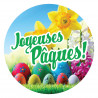 étiquettes adhésives pour paquet cadeau joyeuses pâques