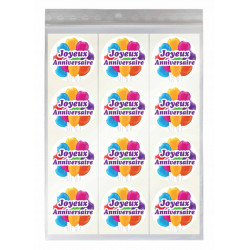 étiquette cadeau autocollante JOYEUX ANNIVERSAIRE