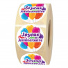 Rouleau étiquettes cadeau JOYEUX ANNIVERSAIRE