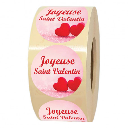 rouleau d'étiquettes adhésives pour cadeau saint valentin