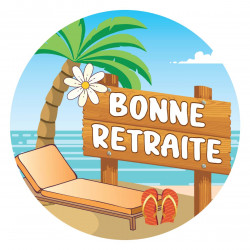 étiquette adhésive bonne retraite