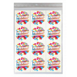 étiquette paquet cadeau félicitations