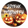 étiquettes HAPPY HALLOWEEN rondes autocollantes Ø 35 mm