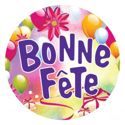 étiquette cadeau bonne fête pour bouquets de fleurs