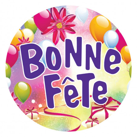 étiquette cadeau bonne fête pour bouquets de fleurs