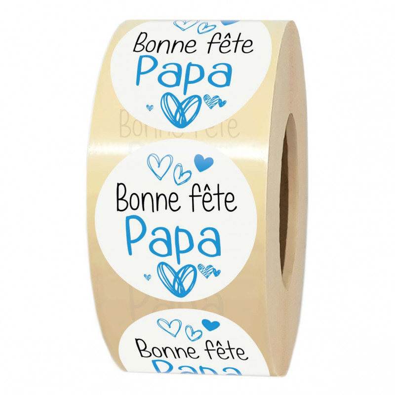 1000 étiquettes paquet cadeau BONNE FÊTE PAPA pour cadeau fête des pères