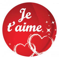 étiquettes paquet cadeau je t'aime