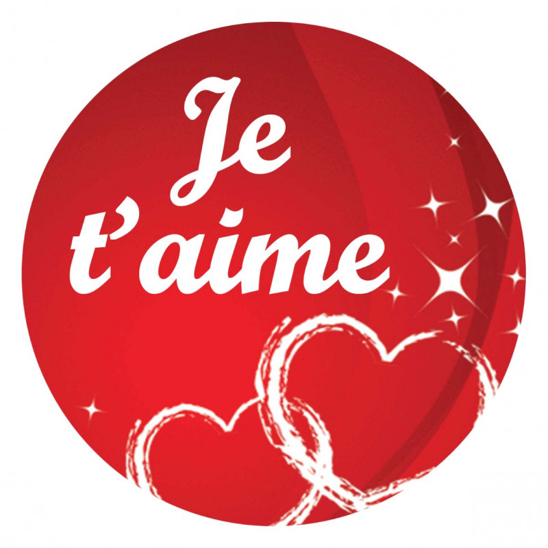 étiquettes paquet cadeau je t'aime