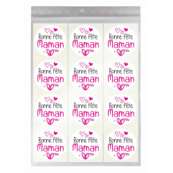 étiquette cadeau adhésive fête des mères