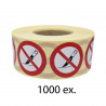 Étiquettes adhésives Lame interdite – Rouleau 1000 Ø 35 mm