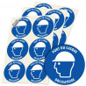 autocollant port du casque obligatoire – santé et sécurité au travail