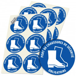 autocollant port des chaussures de sécurité obligatoire – santé et sécurité au travail