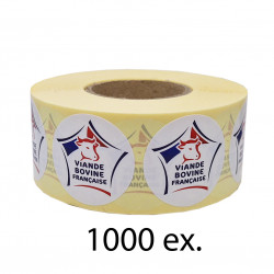 1000 étiquettes autocollantes VIANDE BOVINE FRANCAISE
