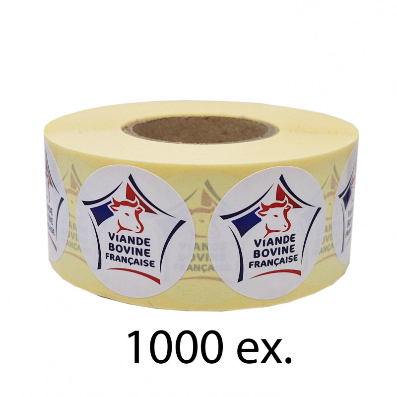1000 étiquettes autocollantes VIANDE BOVINE FRANCAISE