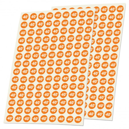 Sticker solde -40% en vinyle autocollant pour bijoux