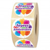 Rouleau étiquettes cadeau JOYEUX ANNIVERSAIRE
