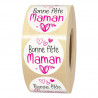 Étiquettes autocollantes BONNE FÊTE MAMAN pour emballage cadeau fête des mères rondes Ø 35 mm