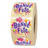 rouleau d'étiquettes adhésives Bonne fête pour paquet cadeau fleuriste