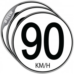 sticker vitesse 90 km/h pour camion
