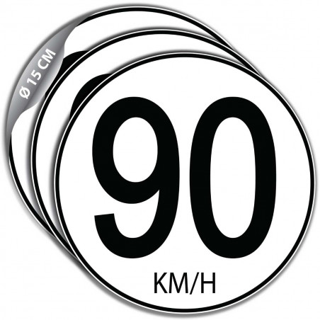 sticker vitesse 90 km/h pour camion