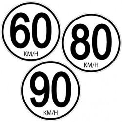 sticker disques vitesses camion 60 km/h 80 km/h 90 km/h