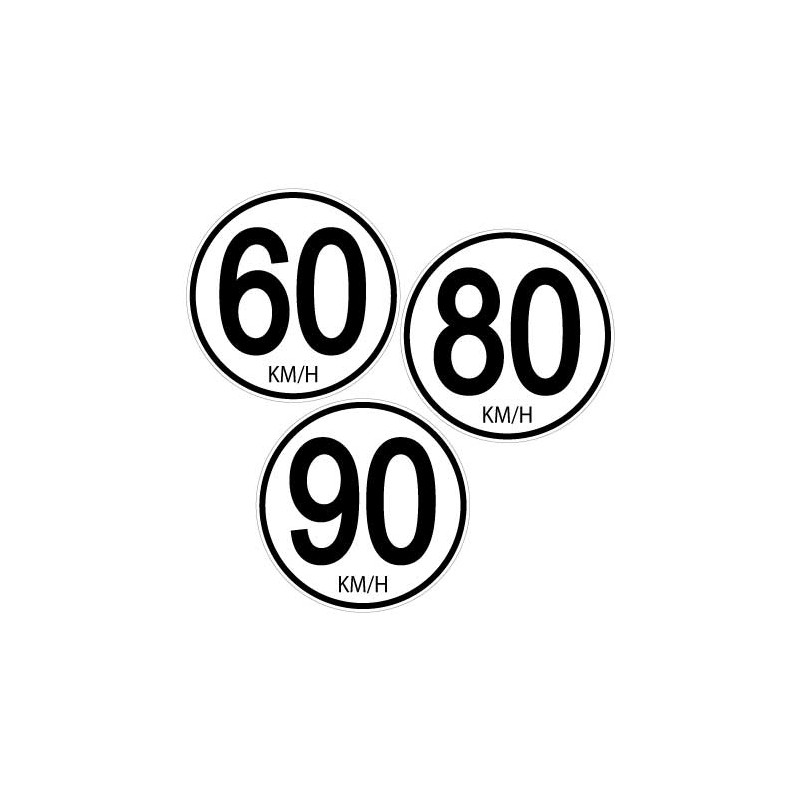 sticker disques vitesses camion 60 km/h 80 km/h 90 km/h